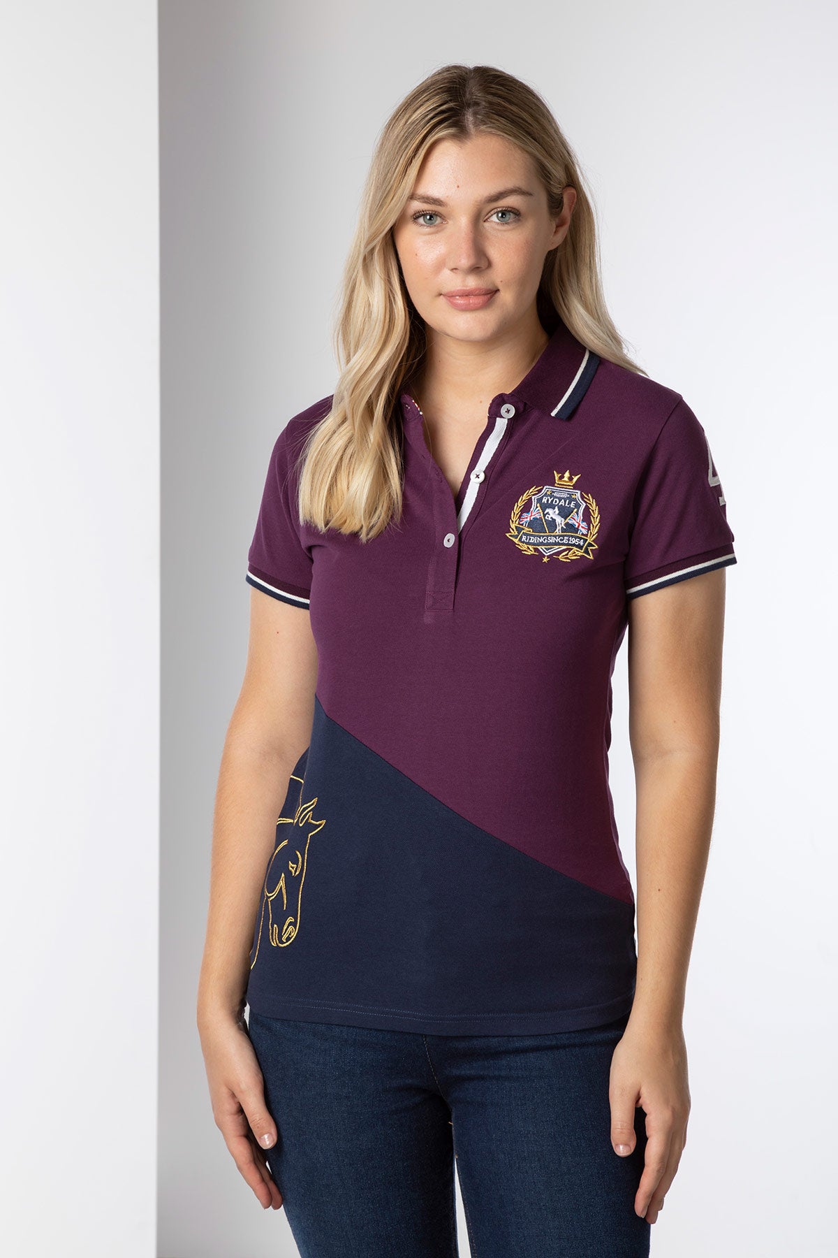 Ladies Diagonal Polo Shirt UK | Rydale