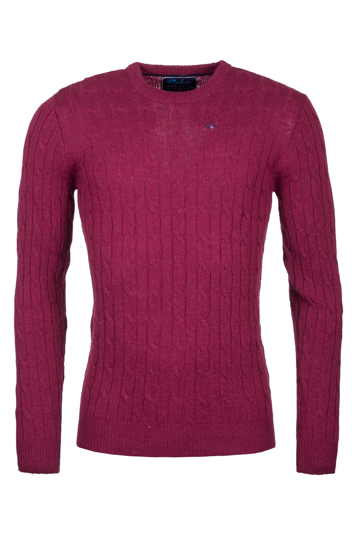 Mens Crew Neck Lambswool Jumper UK | Cable Knit Sweater | Rydale