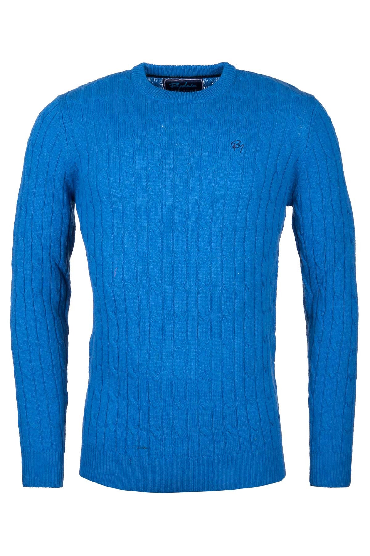 Mens Crew Neck Lambswool Jumper UK | Cable Knit Sweater | Rydale