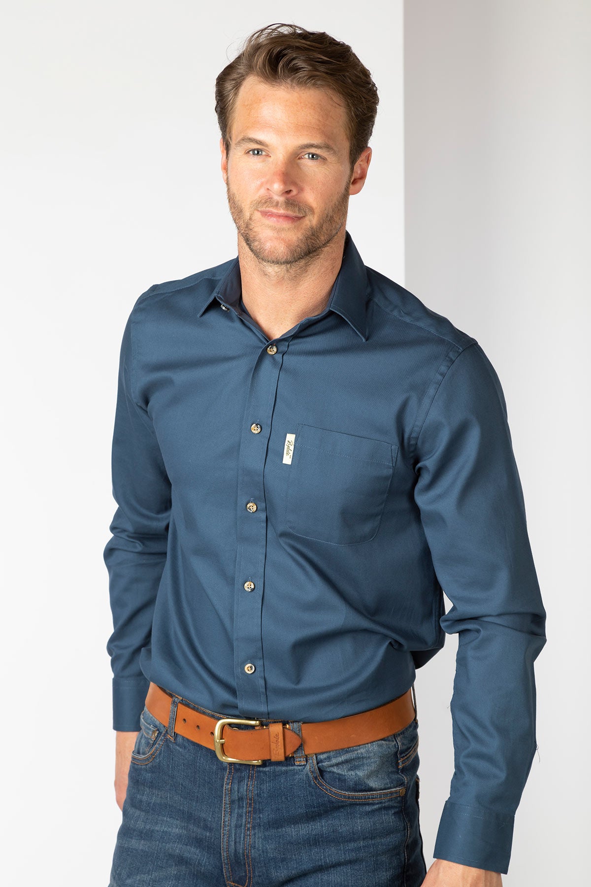 Men's Plain Cotton Shirts UK | Rydale