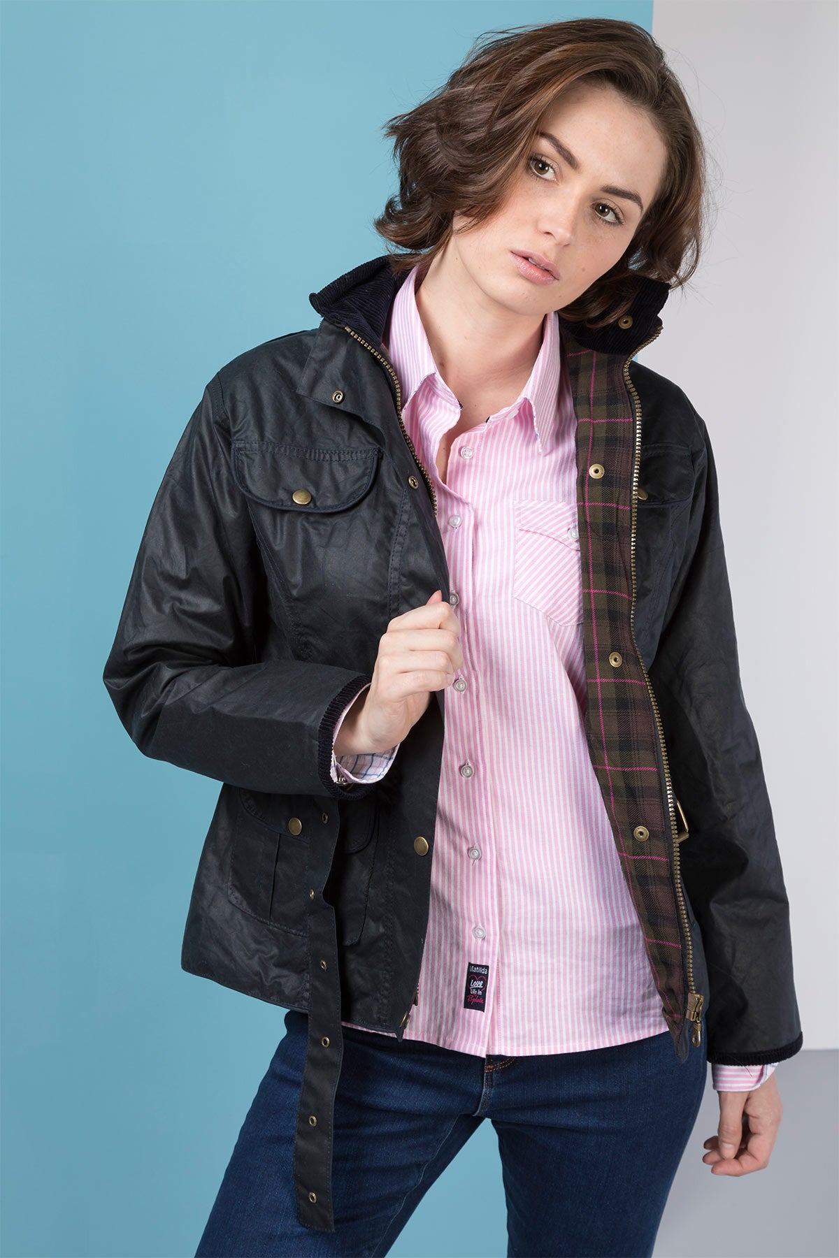 Ladies Belted Wax Jacket UK | Womens Waxed Cotton Jacket | Rydale