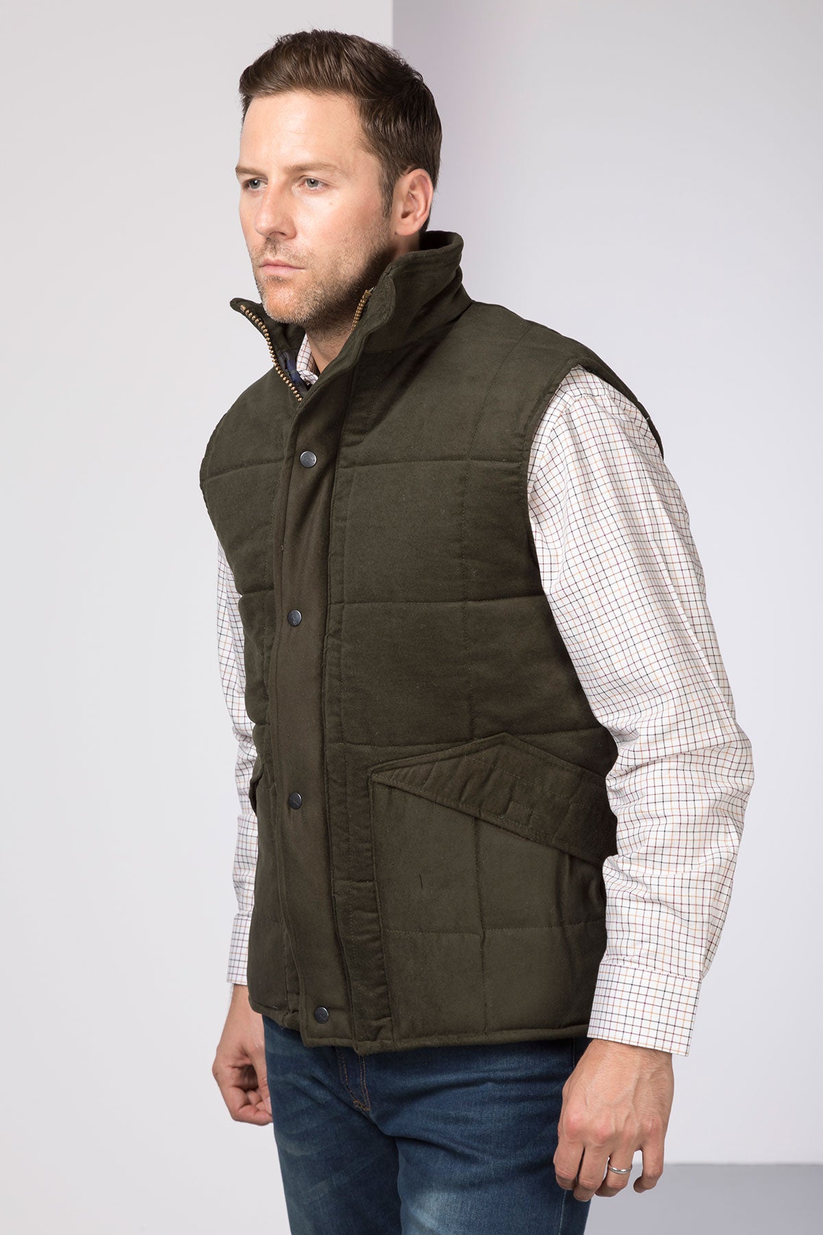 Mens Moleskin Eventer Waistcoat UK | Rydale