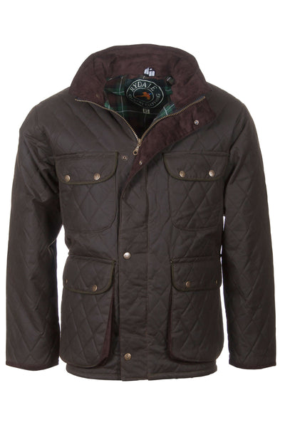 Mens Diamond Quilted Wax Jacket UK 