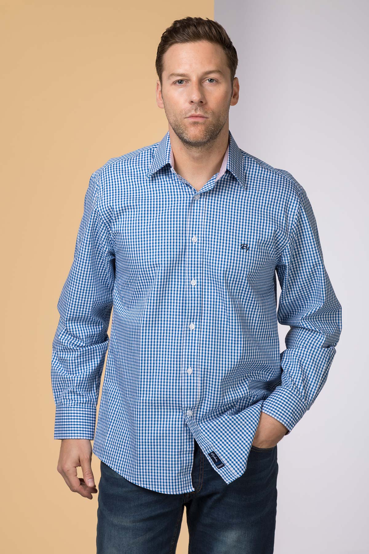 Mens Oxford Cotton Shirts UK | Mens Cotton Dress Shirts | Rydale