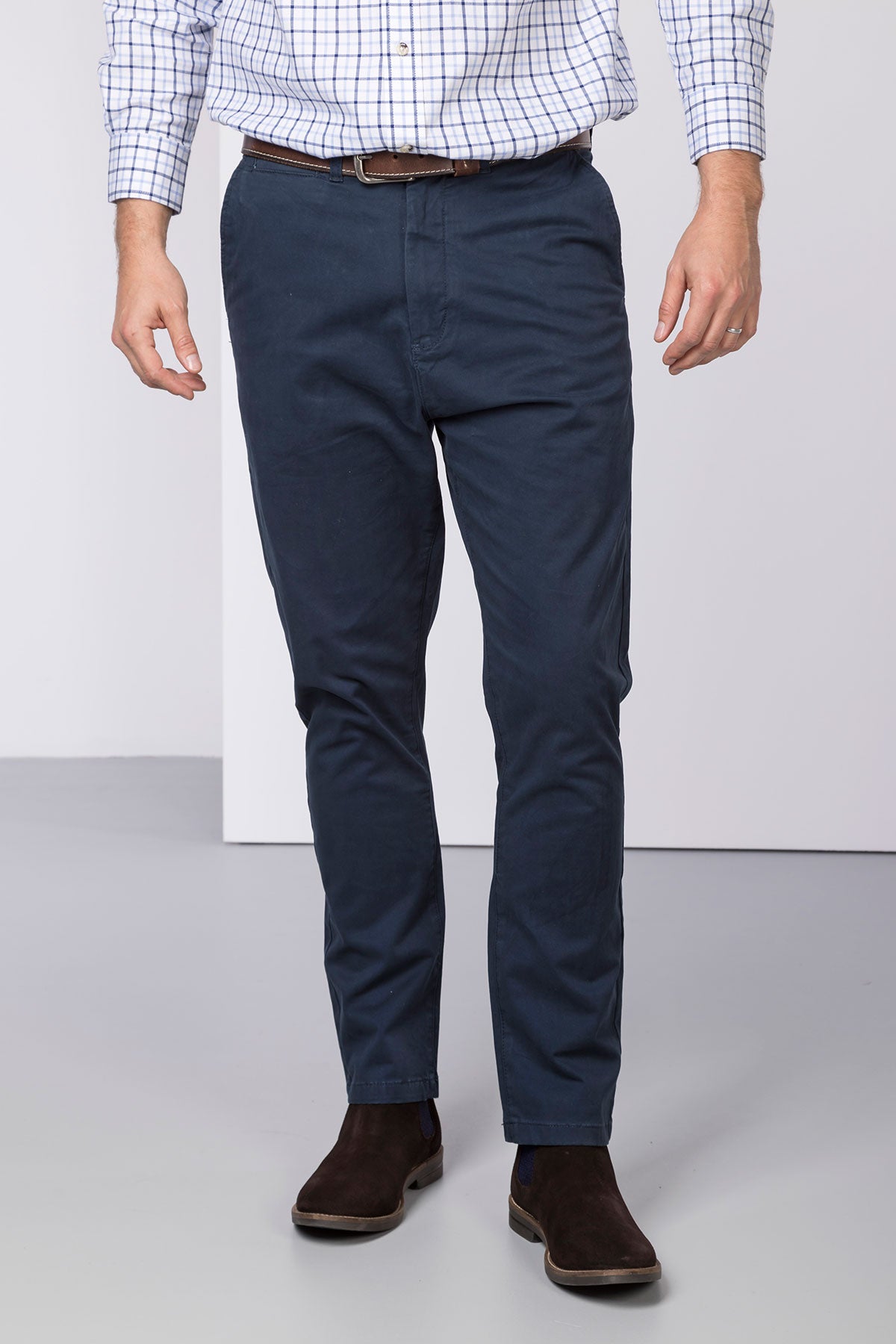Navy Blue Chino Pants - Oliver Wicks