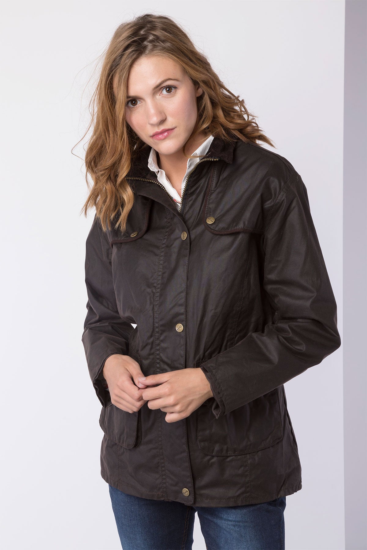 Ladies Wax Jacket with Elasticated Back UK | Rydale