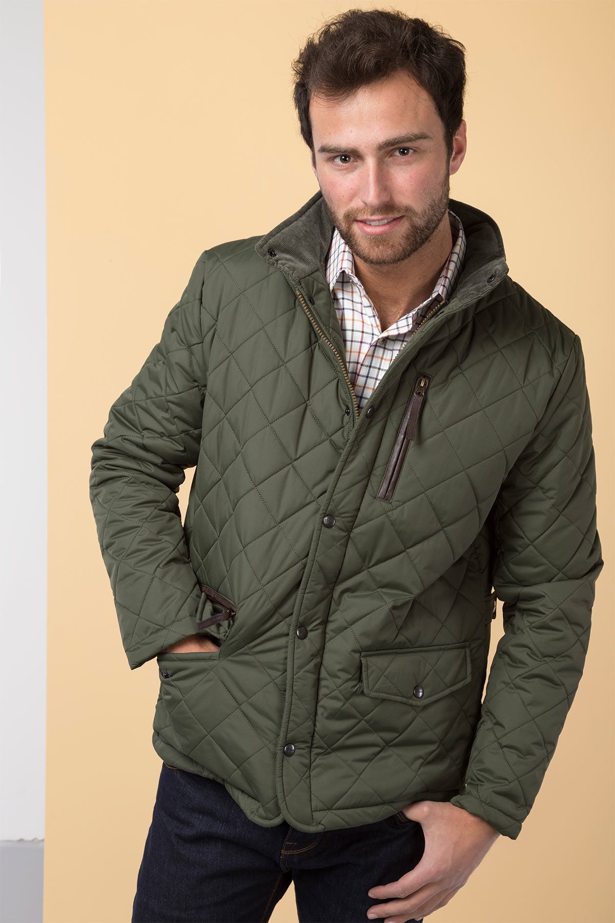 Mens Diamond Quilted Jacket UK | Quilted Coat | Rydale