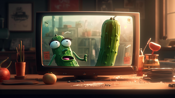 pickles on tv  - pickle rick 