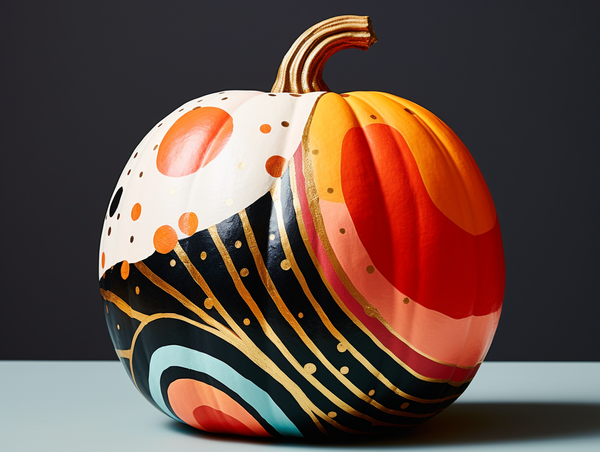 Elegantly Painted Pumpkin