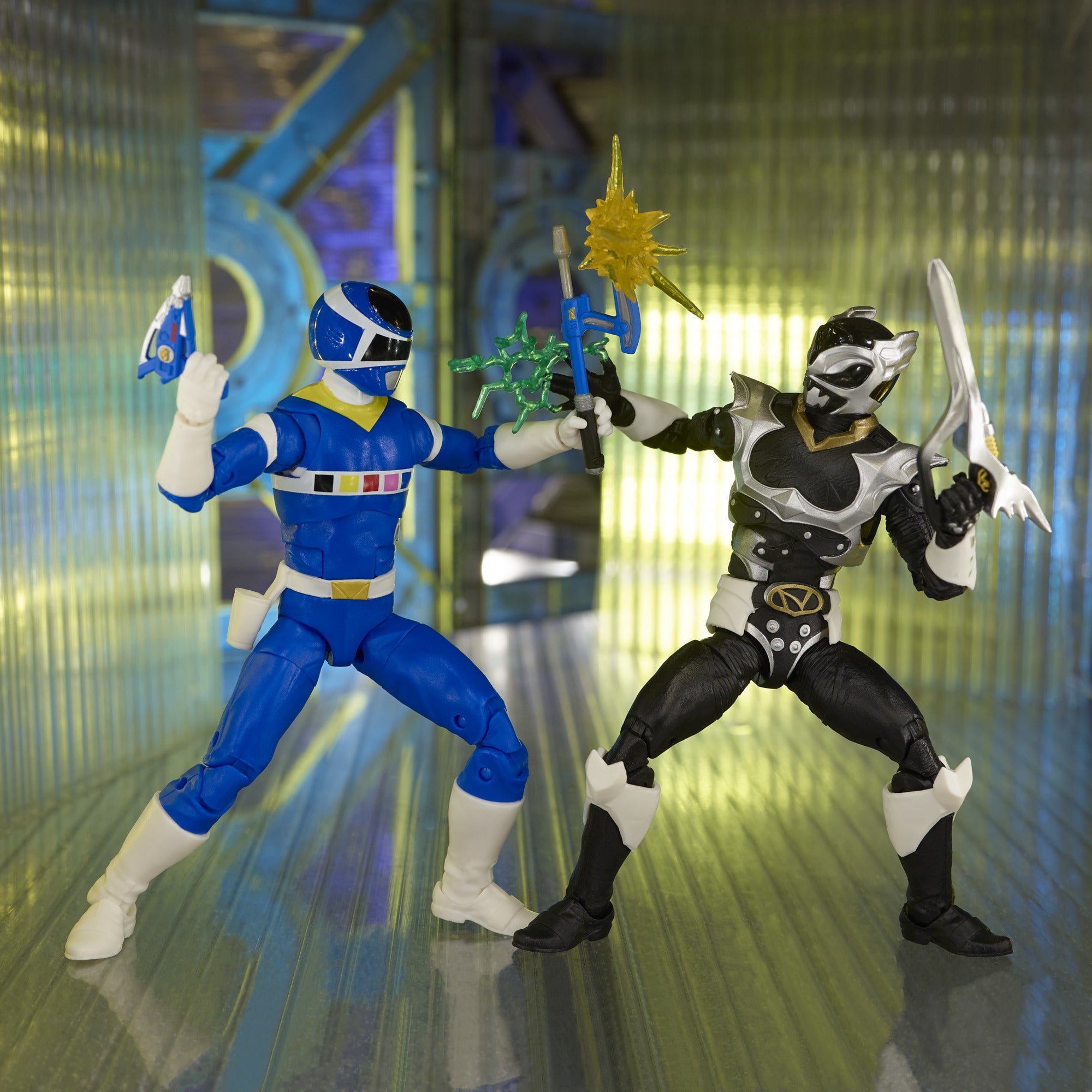 Hasbro Pulse Power Rangers Lightning Collection In Space Blue Ranger Vs ...