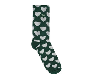 Arte Antwerp Allover Socks Logo - Green / Cream