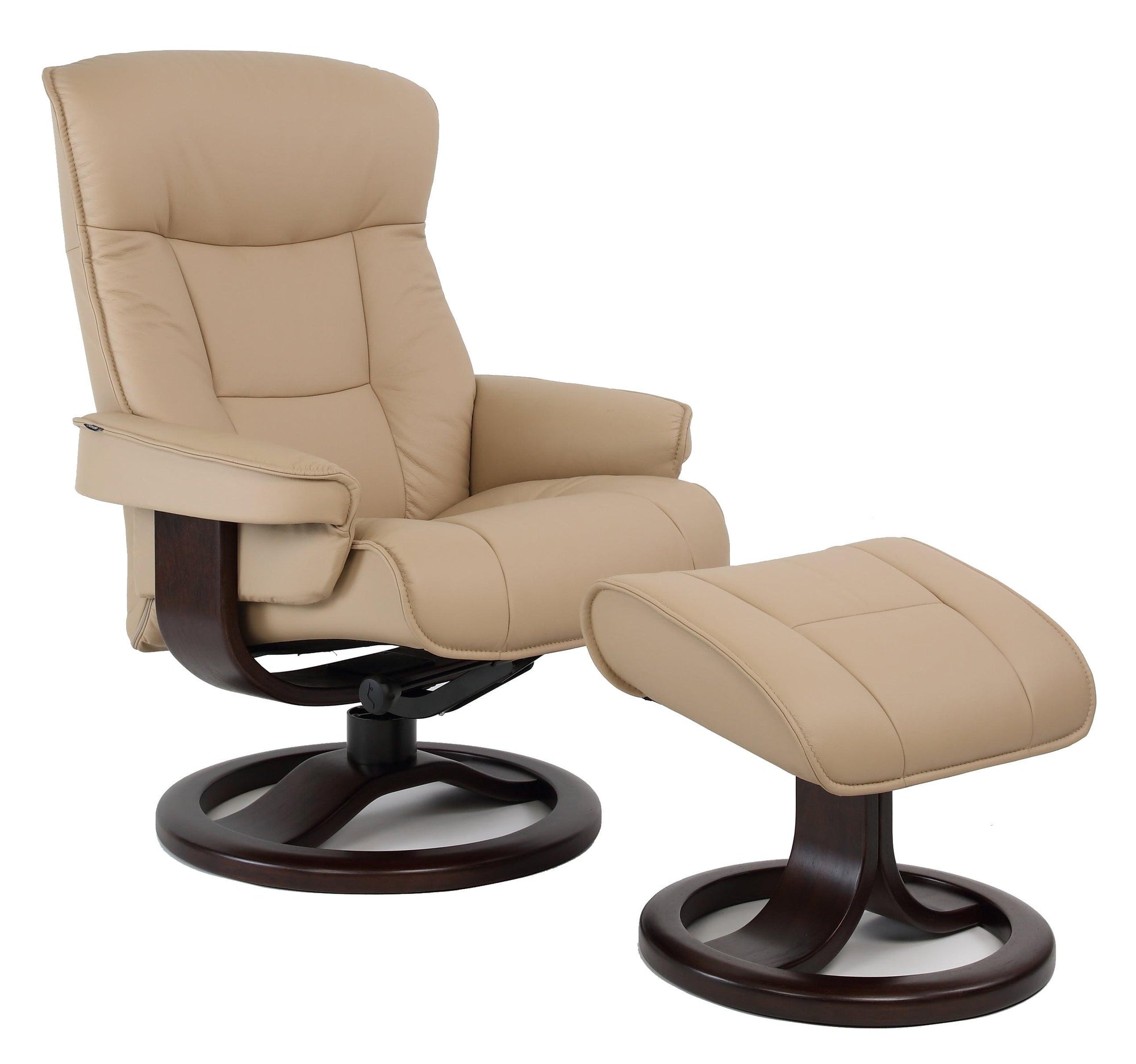 Mustang R Leather Reclining Euro Chair Furniture - Living