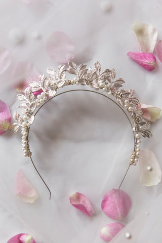 leafy bridal crown