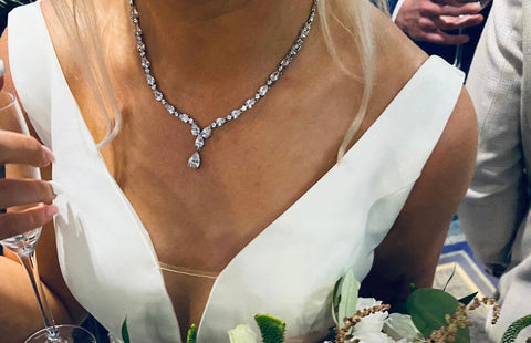 Full crystal bridal necklace