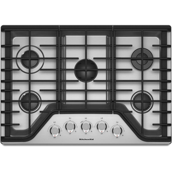 KitchenAid 36-inch Built-in Gas Cooktop with 5 Burners KGCC566RBL