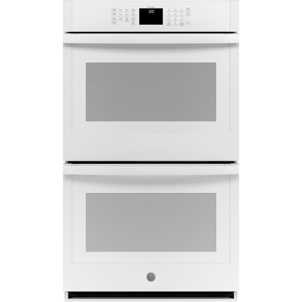 GE 30 in. Double Electric Wall Oven with Built-In Microwave in Stainless  Steel JT3800SHSS - The Home Depot