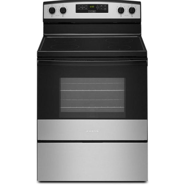 Amana® 1.6 Cu. Ft. 1000 Watt Black on Stainless Over The Range Microwave  AMV2307PFS