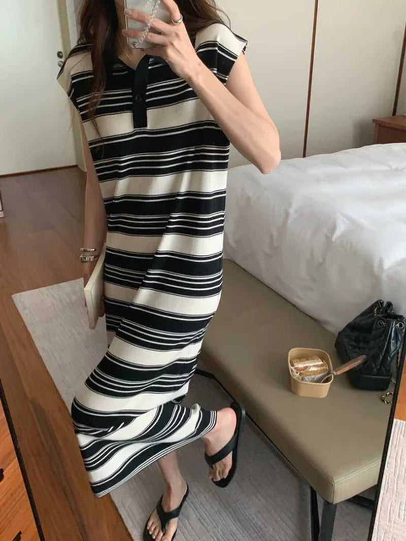 Vintage Knit Sweater Dress for Stylish Women - Autumn Fashion - Image 3