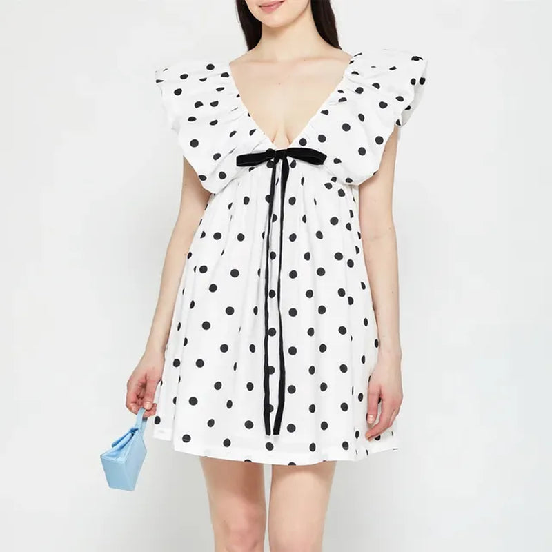Floral Print Boho Mini Dress with Puff Sleeves - Image 10