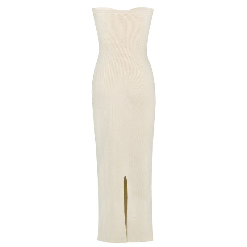 Knit Twisted Tube Midi Dress - Image 12