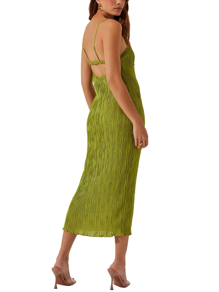 Sleeveless Spaghetti Strap Bodycon Dress for Summer Parties - Image 3