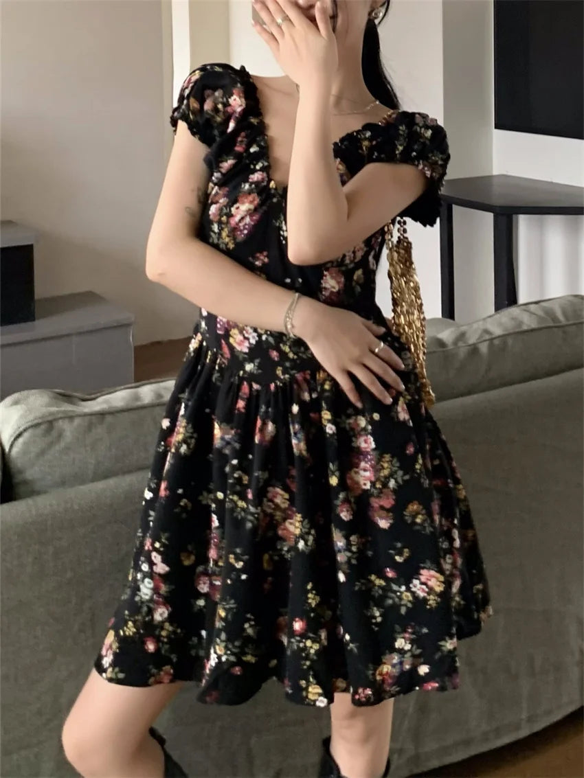 Floral V-Neck Mini Dress for Summer Chic and Casual - Image 6