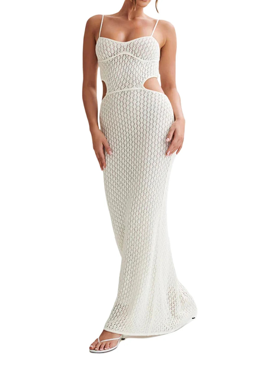 Sleeveless Cutout Spaghetti Strap Cami Slip Dress for Women - Image 2