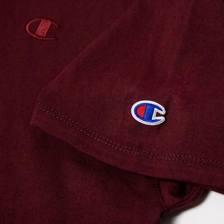 champion t shirt burgundy