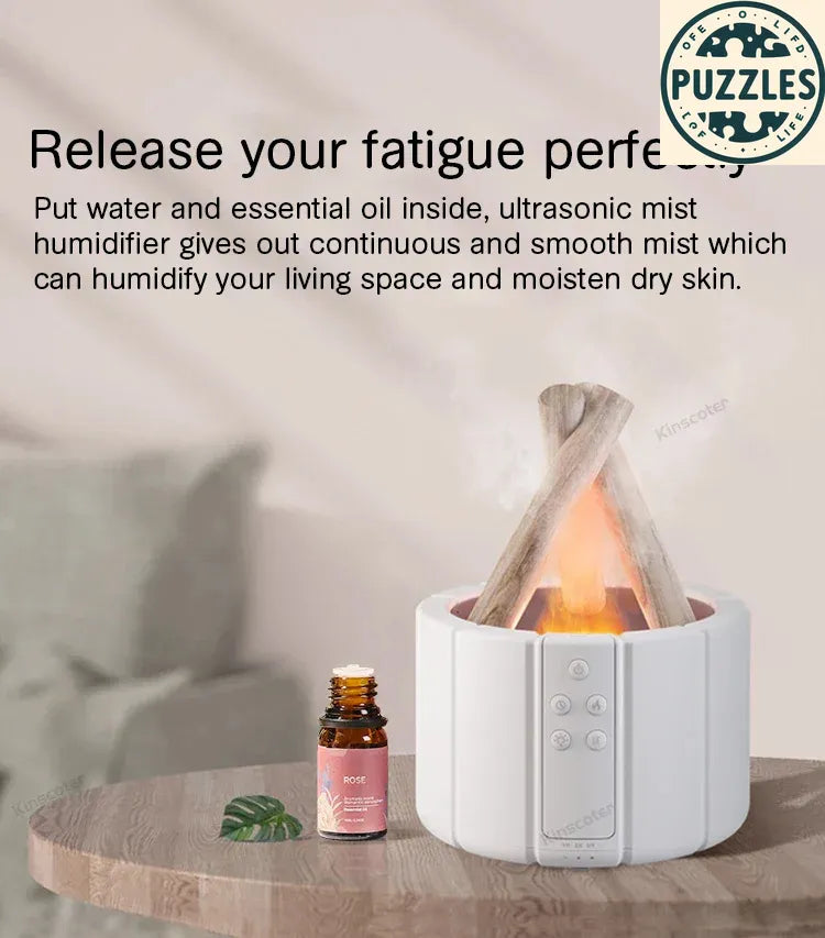 Ultrasonic Air Humidifier & Essential Oil Diffuser – Remote Control 2 - Puzolife - Puzzles of Life