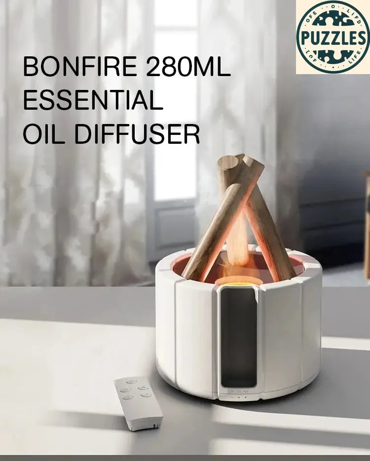 Ultrasonic Air Humidifier & Essential Oil Diffuser – Remote Control 2 - Puzolife - Puzzles of Life