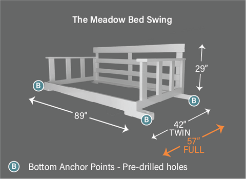 The Meadow Bed Swing Dimensions