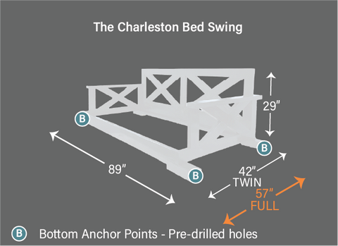 Charleston Bed Swing Dimensions