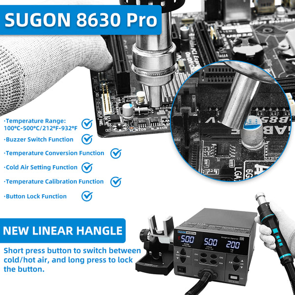 SUGON 8630Pro new heat gun motherboard maintenance, welding, plug and