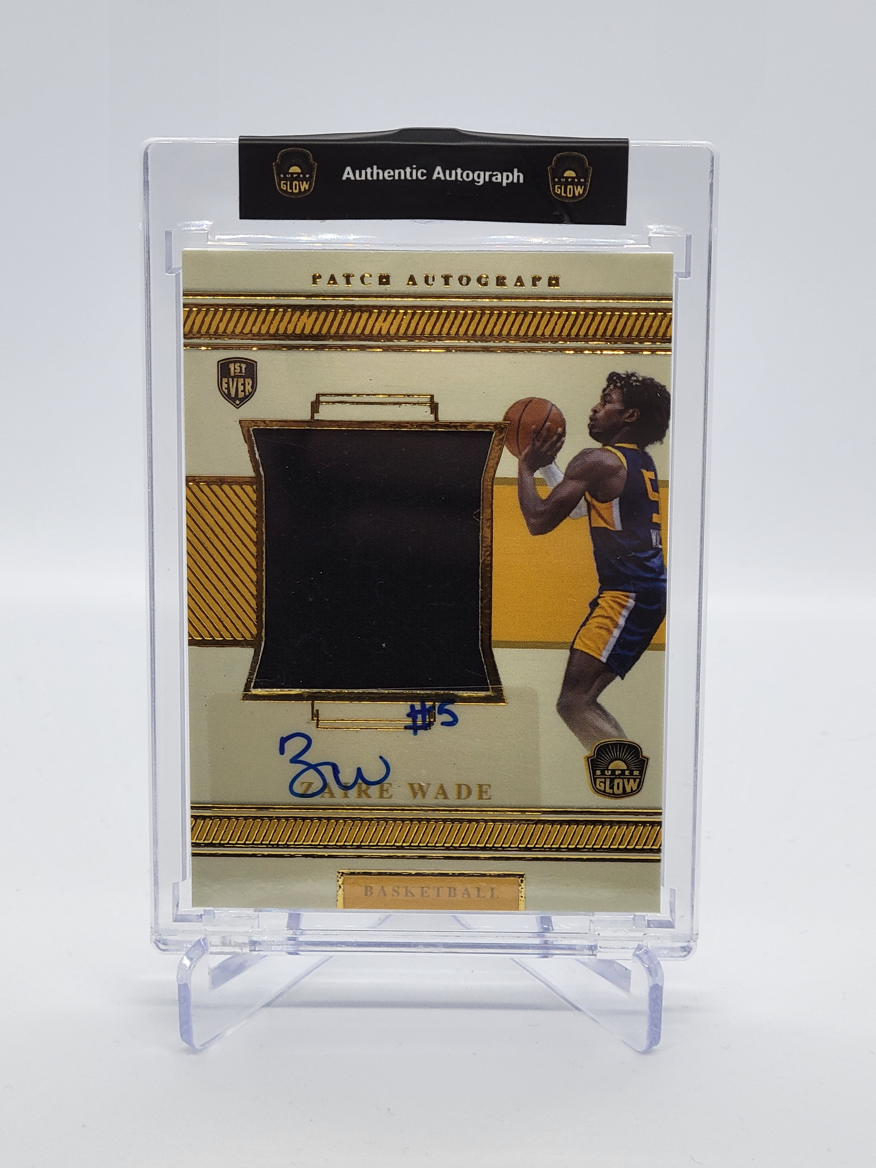 2021 Super Glow ZAIRE WADE Patch Autograph /45