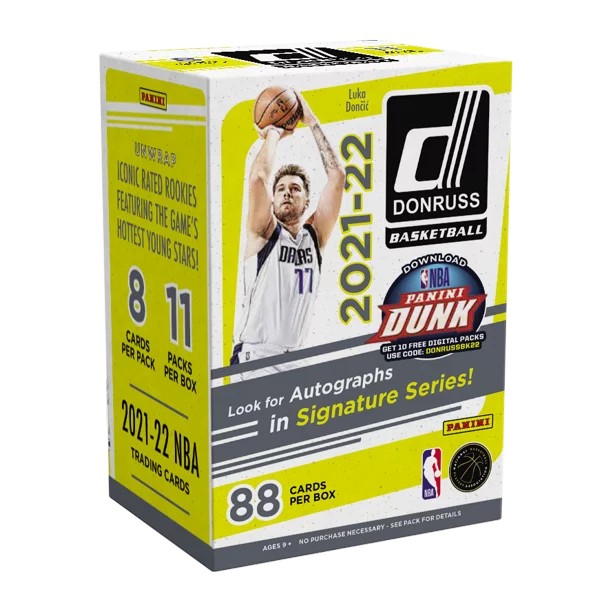 2021-22 Panini Donruss Basketball 11-Pack Blaster Box (Orange and Purple Laser Parallels!)