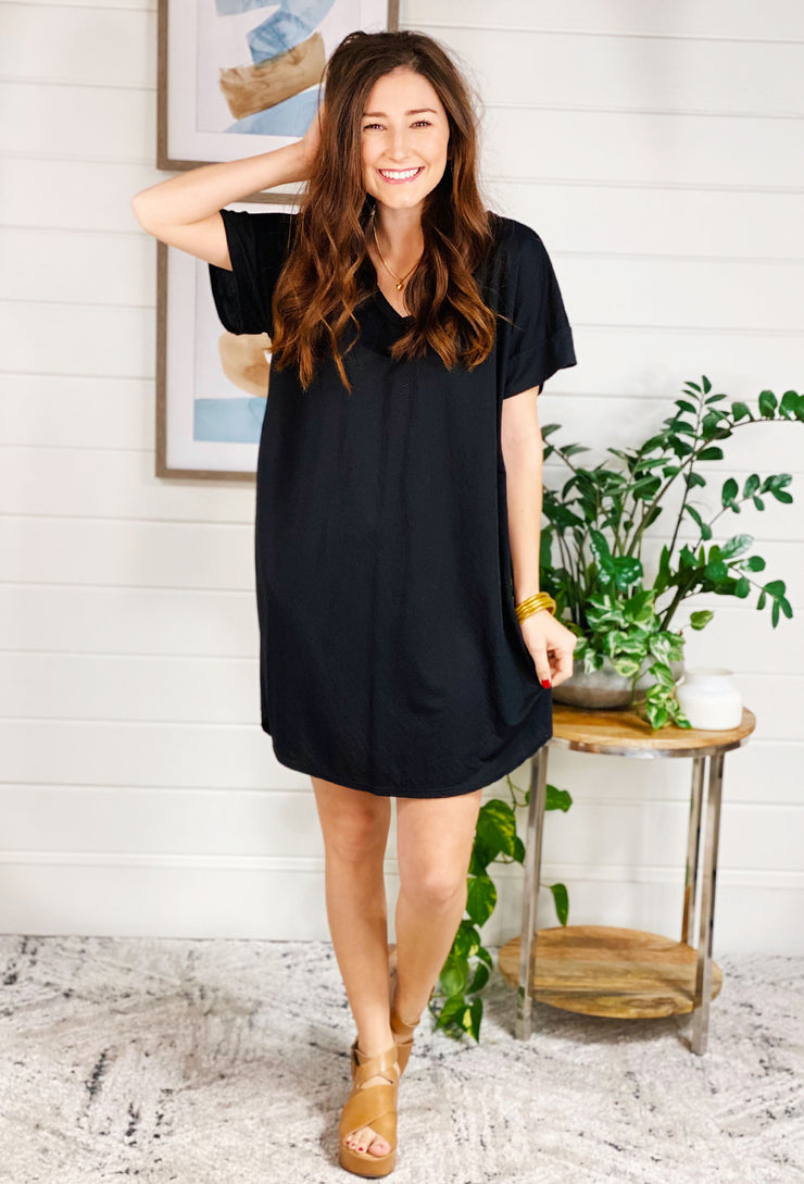 casual midi shirt dress