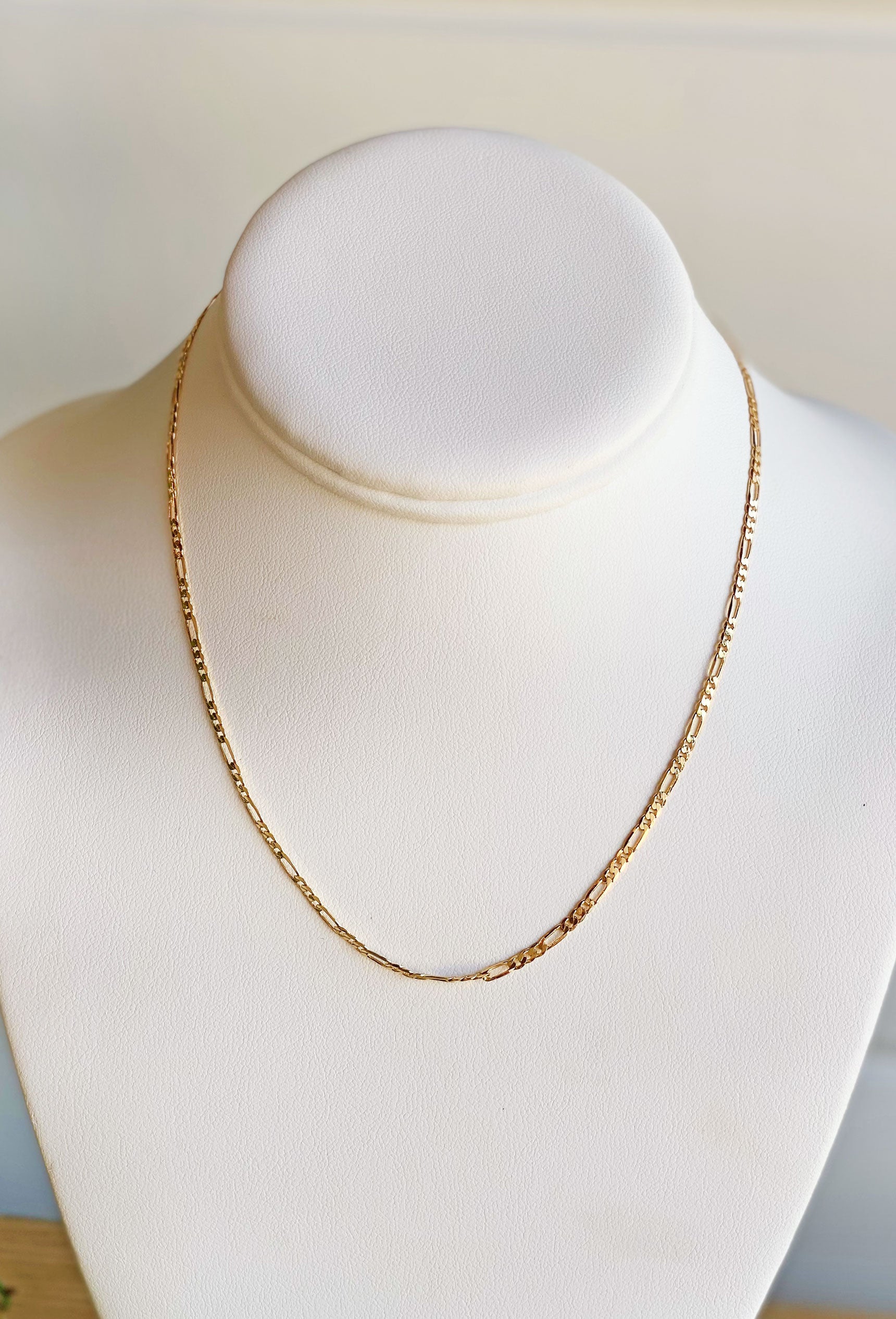 dainty gold chain link necklace