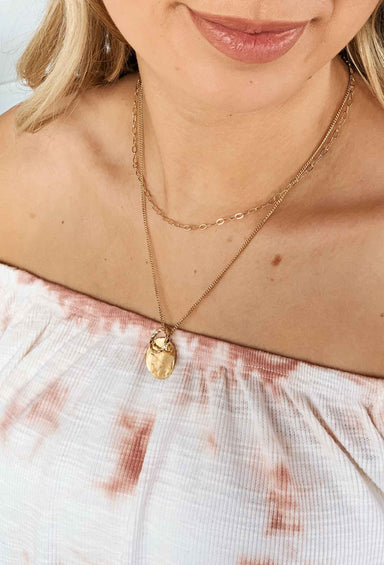 Grab Your Attention Layered Necklace, Groovy's, Gold