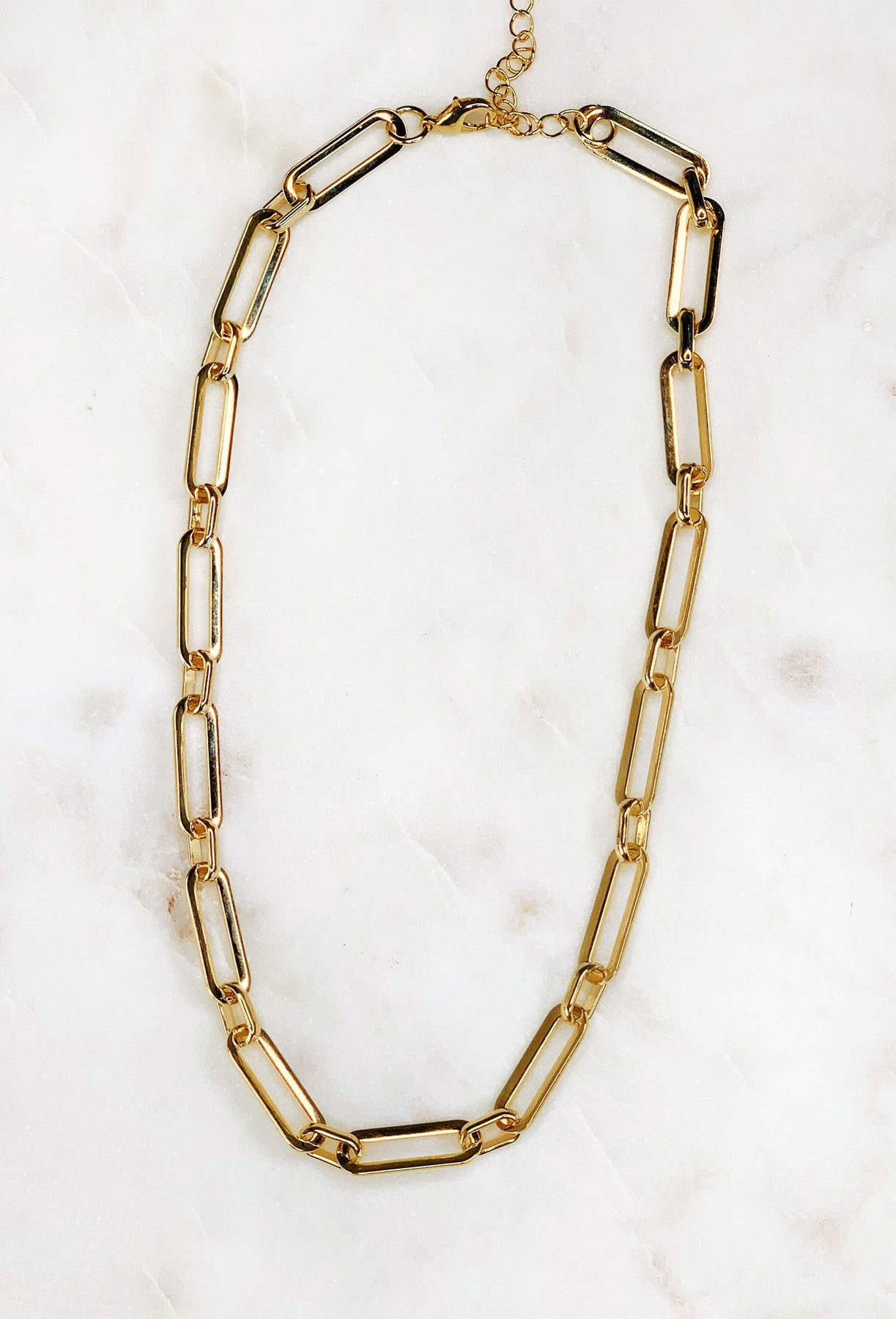 Gold Paperclip Chain Necklace Rectangle Chain Necklace Gold Link Necklace  Thick Dainty Chain Necklace Gold Thick Chain Necklace Link Chain - Etsy