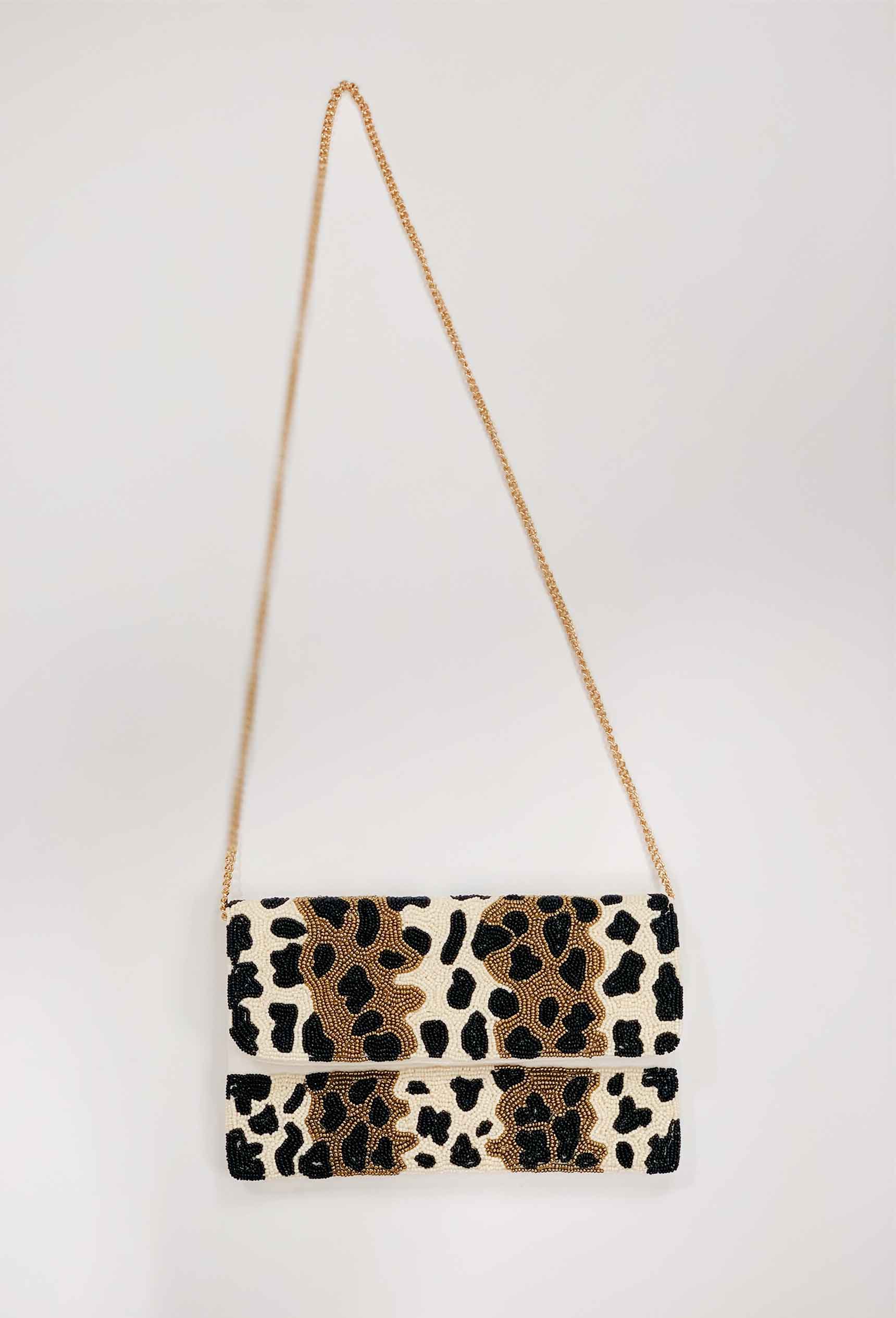 Leopard Beaded Handbag