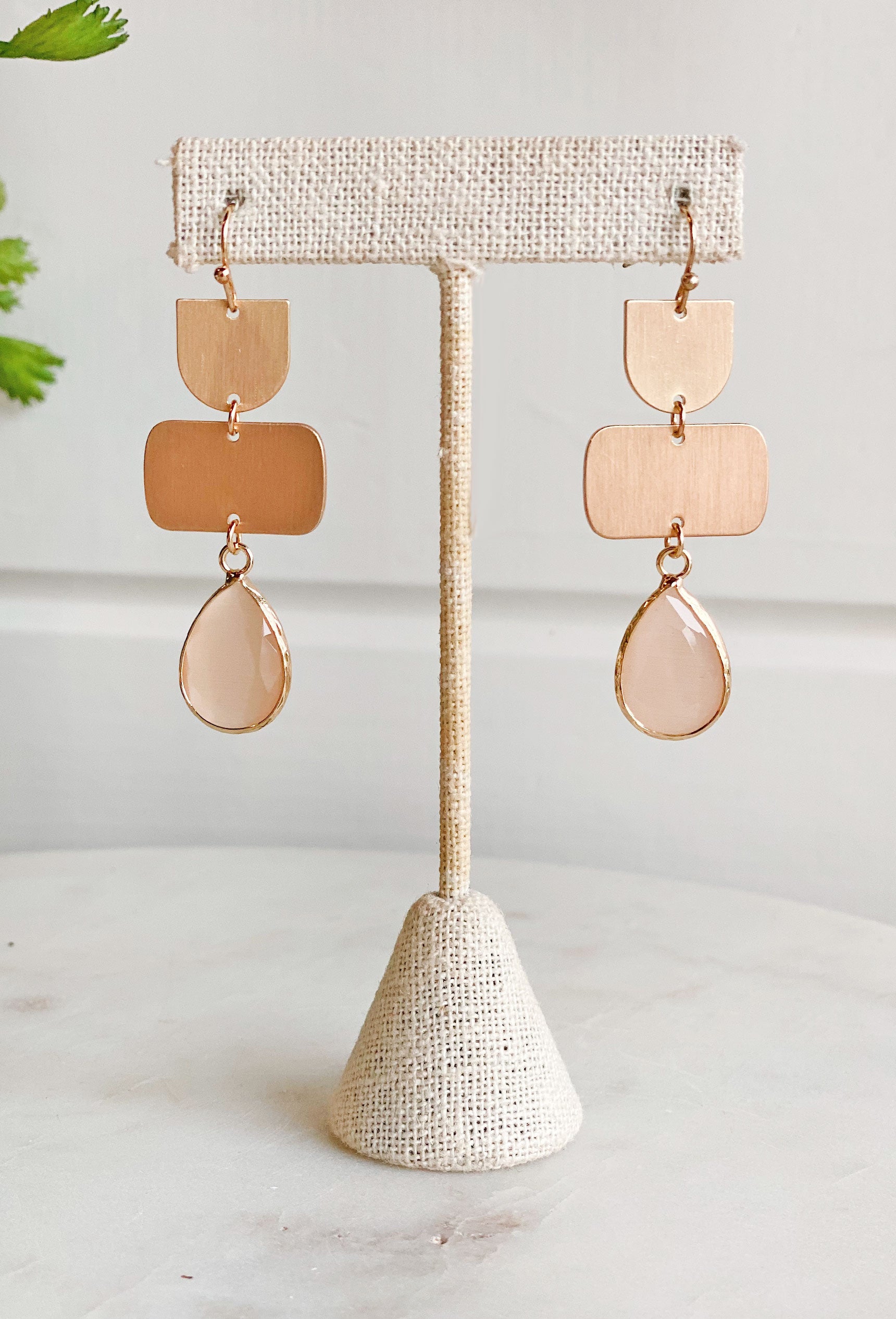 Lulu Drop Earrings in Champagne | Groovy's | Gemstone Drop Earrings