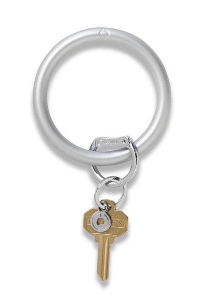 O-Venture Silicone Key Ring in Quicksilver, all silver metallic o-venture wrist key ring 