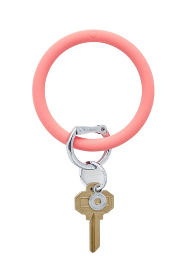 O-Venture Silicone Key Ring in Coral Reef, silicone key ring, coral color