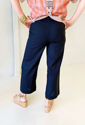 Skylar Linen Pants in Black, Groovy's, Love Tree