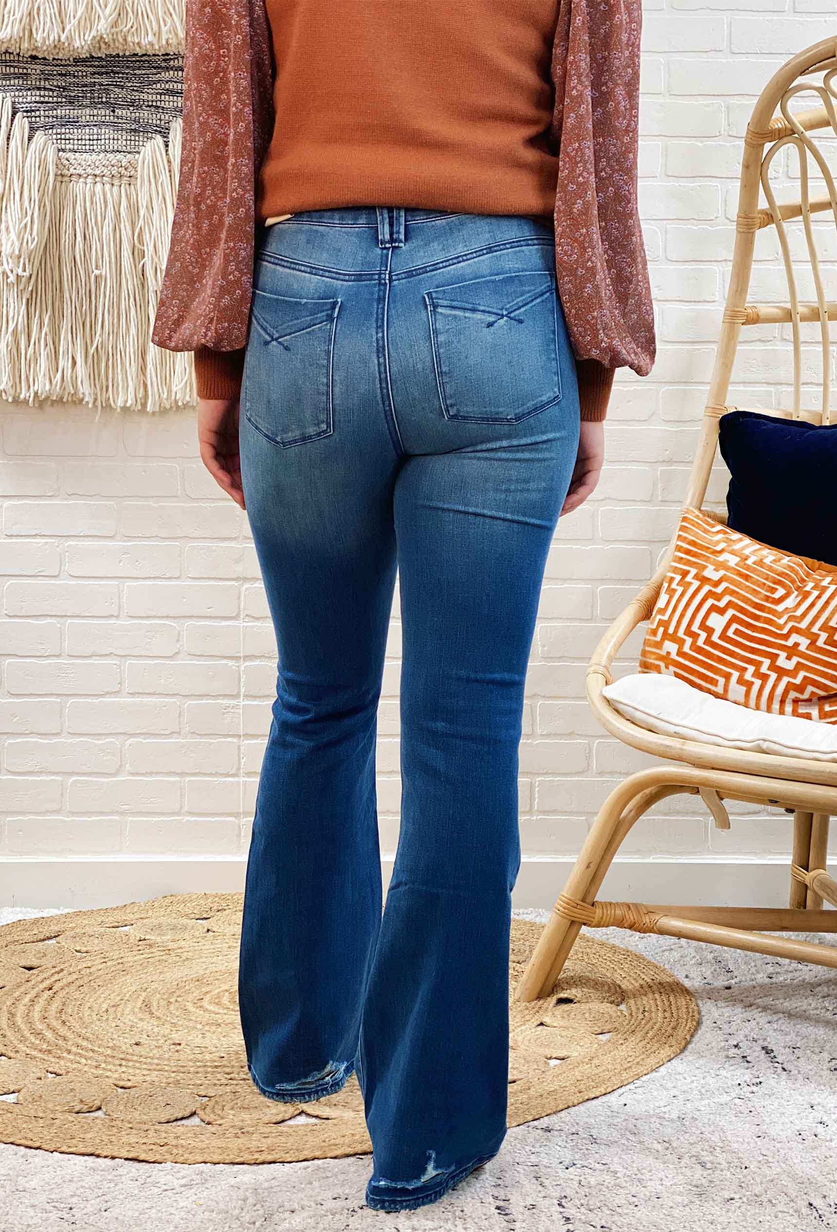 Unpublished Janet High Rise Flare Jeans in Western