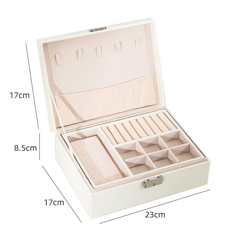 het spoor Effectiviteit merk op Double-Layer Pu leather Jewelry box | Black, White Pink box jewelry – Box  of Glamour