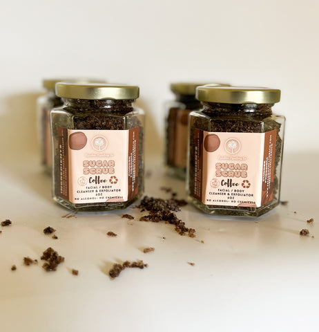 all natural coffee sugar scrub made by Freedom Creators Co