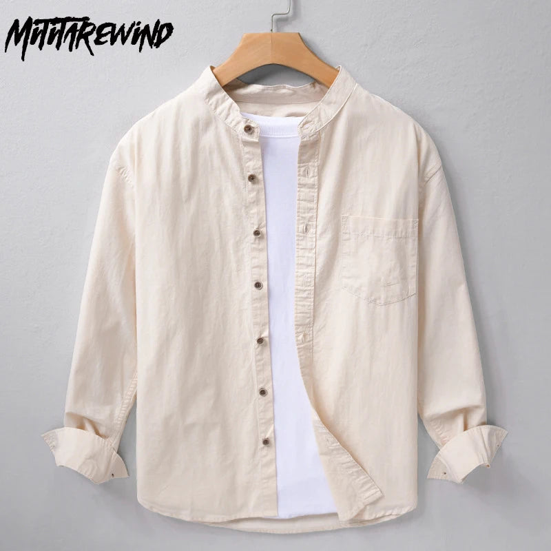 Simple Mens Long Sleeve Shirts Spring Summer Daily Causal