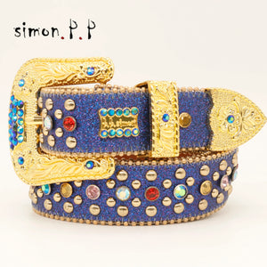 Rhinestones Western Belts Studded Men Women - DJVWellnessandPets
