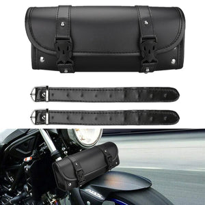 Motorcycle Bag Saddlebags PU Leather Front Fork Tail Tool Bag Luggage For Harley Chopper Bobber Cruiser Sportster XL 883 1200 - DJVWellnessandPets